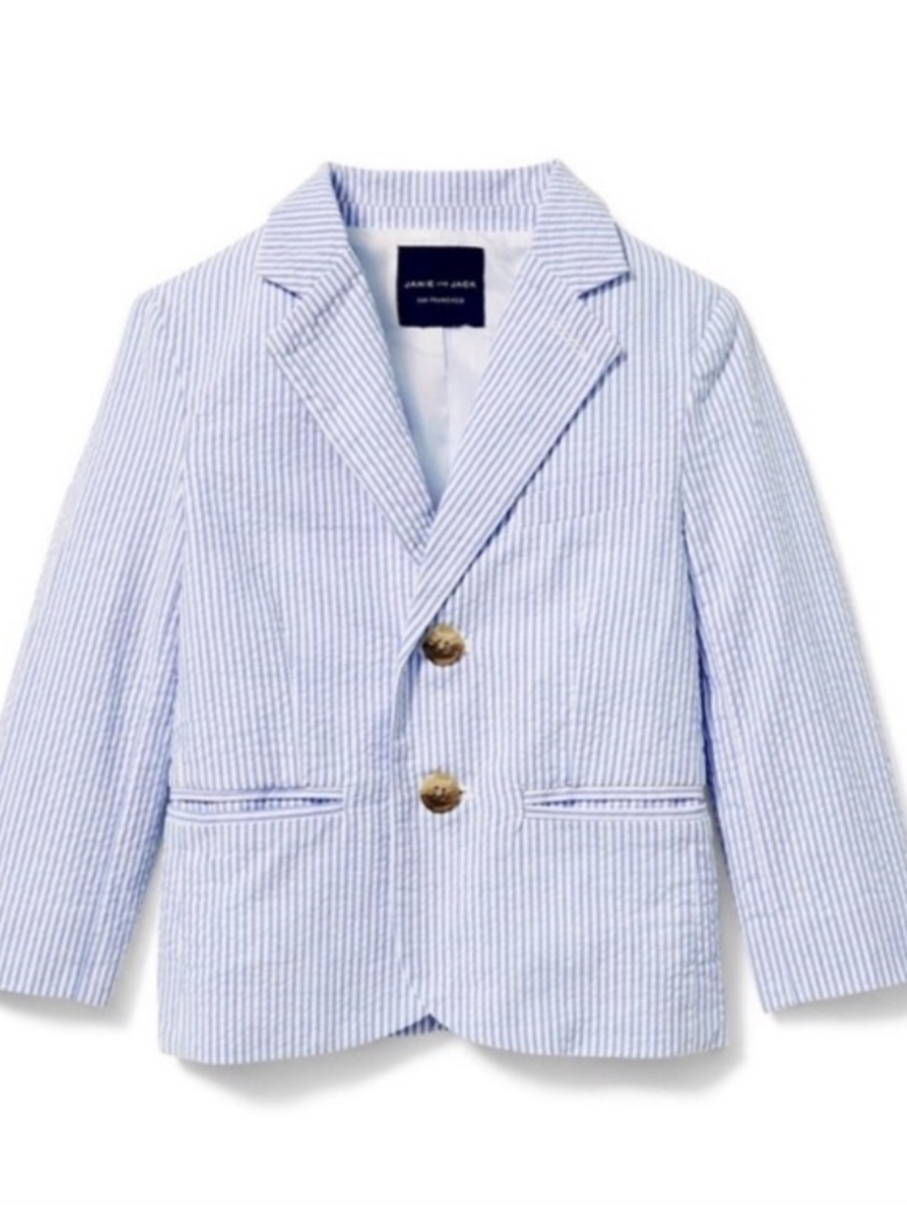 Janie and Jack Light Blue Boys Blazer with Navy Top